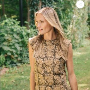 Julia Amory SLIM TOP POPLIN - LOON PAISLEY